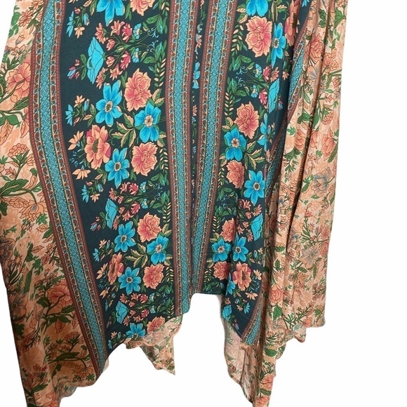 NWT Kori Flower Mixed Dress Handkerchief Hem med - Picture 7 of 13